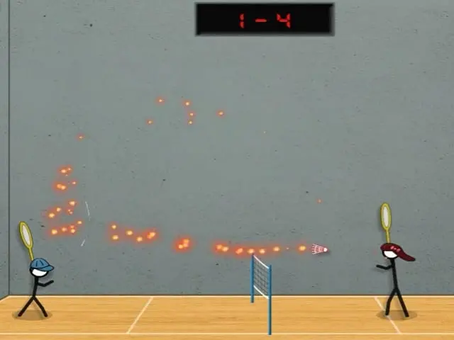 stick figure badminton