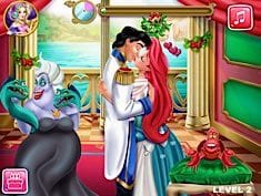 Mermaid Princess Mistletoe Kiss