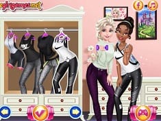 Elsa And Tiana Workout Buddies