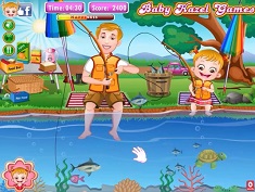Baby Hazel Fishing Time