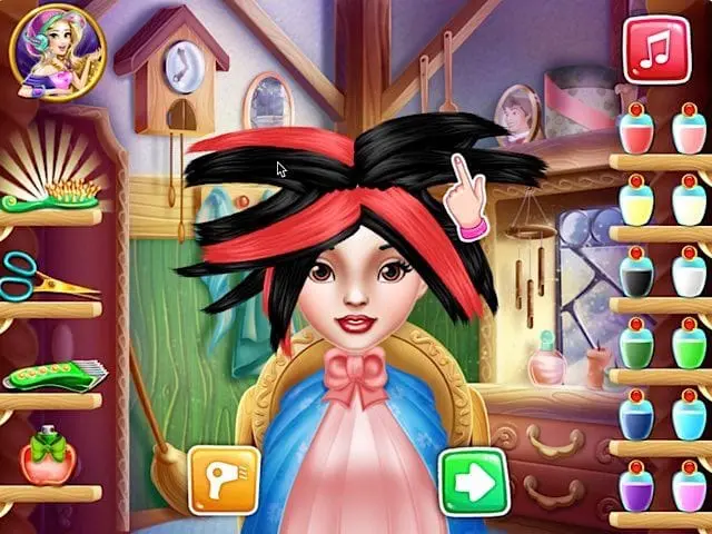 SNOW WHITE REAL HAIRCUTS online game | POMU Games