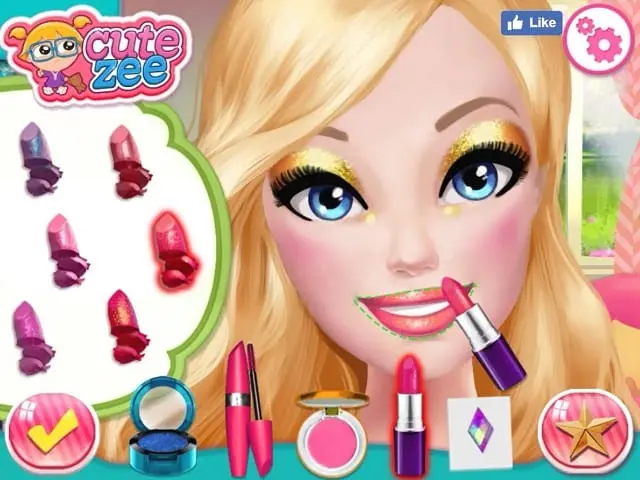 barbie game makeup