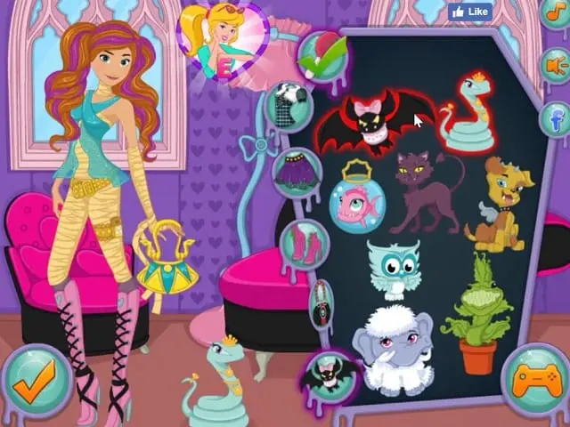 DISNEY GIRLS GO TO MONSTER HIGH 2 jogo online no