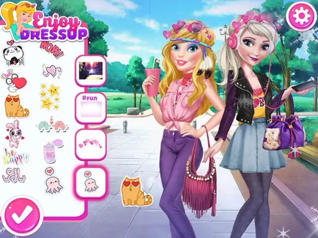 Elsa and Rapunzel College Girls em Jogos na Internet