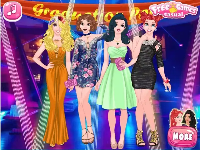 PRINCESSES GRADUATION PARTY NIGHT online game