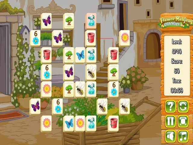 FLOWER MAHJONG CONNECT jogo online no