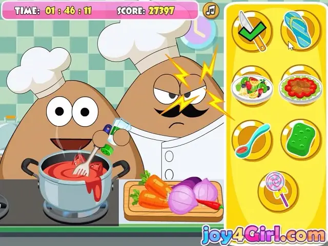 Pou Cozinheiro - jogos online de menina