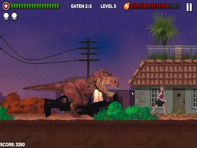 Funny moments of Dinosaur Game (level 2 clear), Rio Rex Game